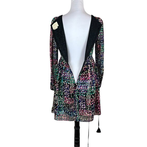 Kate Spade New York Gold Metallic Polkadot Fit And Flare Dress, Size 00 - Picture 8 of 15